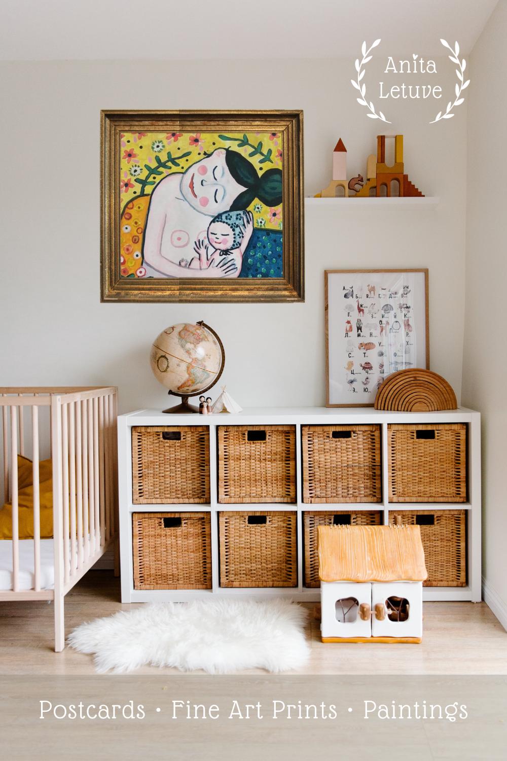 Poster Moeder en Kind | Gustav Klimt inspired Art Print