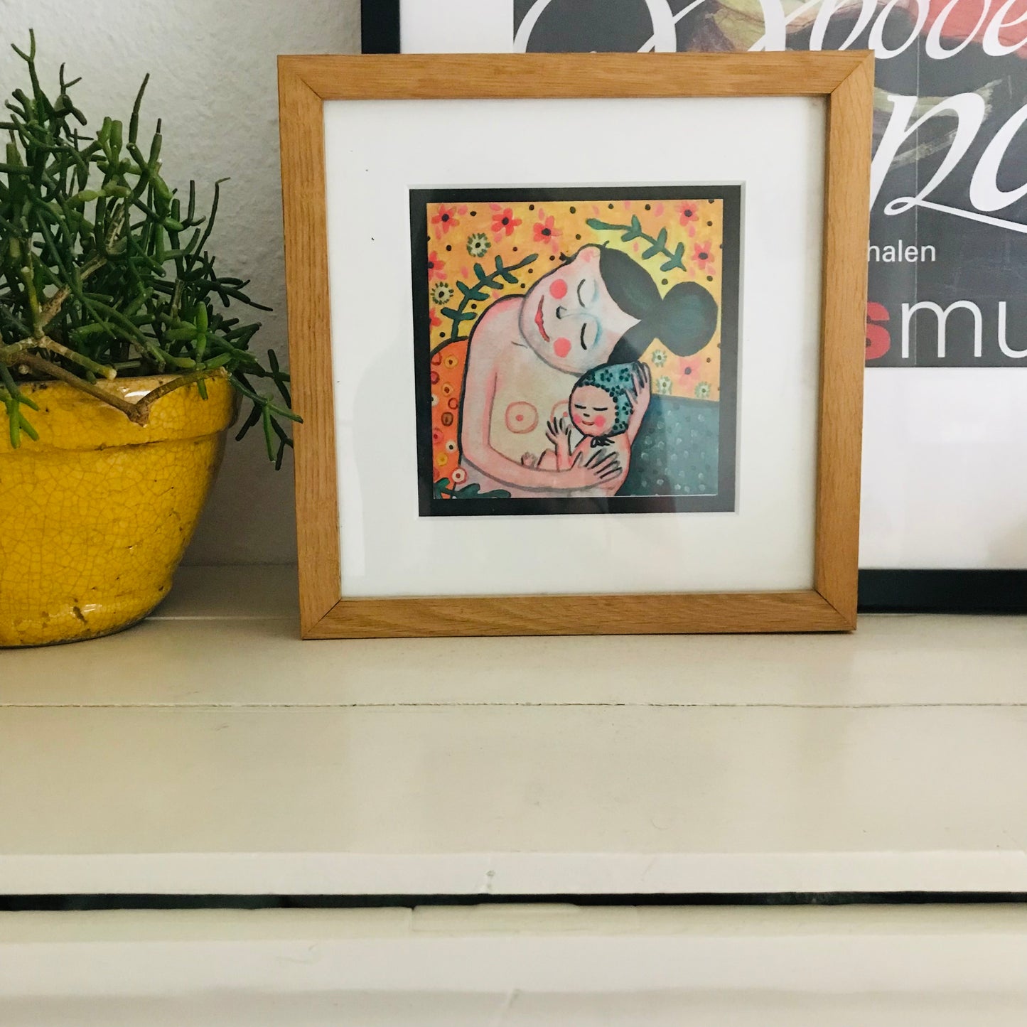 Kaartje met envelop 'Motherhood' Gustav Klimt | Bedankkaart Verloskundige | Geboorte baby of Moederdag