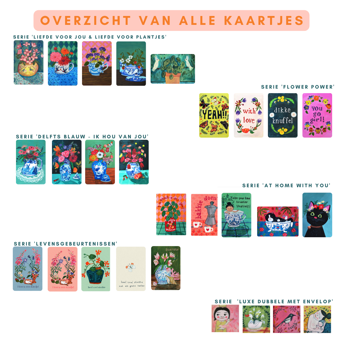 Duurzame_Delfts_Blauwe_Kaarten_Set_met_kleurrijke_vrolijke_hippe_bloemen