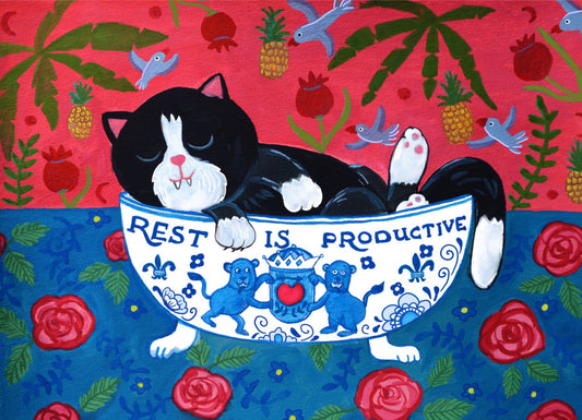 Vrolijk Katten Schilderij [30x40cm]